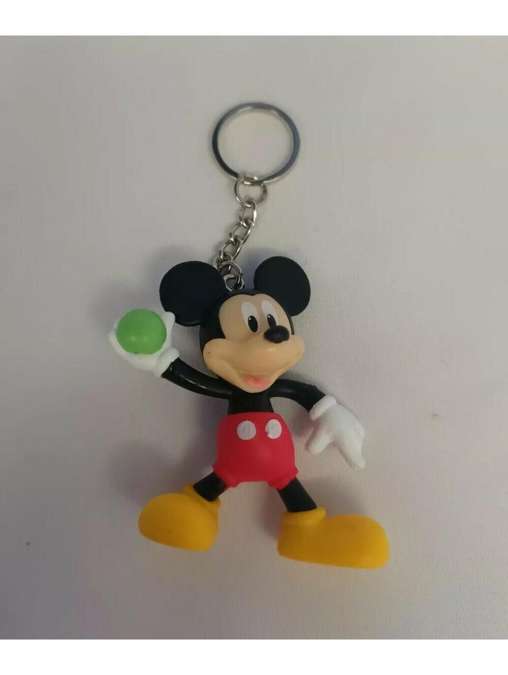 Mickey Mouse with Green Ball Mini Figure Keychain